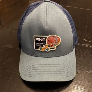 Ping Karsten Blue Cap with Colorful Patch